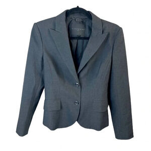 NWOT John Richmond ‘X’ Two Button Charcoal Blazer Business Casual Women’s 8